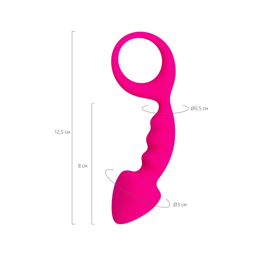 ToDo by Toyfa Bong Anal Plug, silikon, pembe, 12,5 cm, Ø 2,5 cm