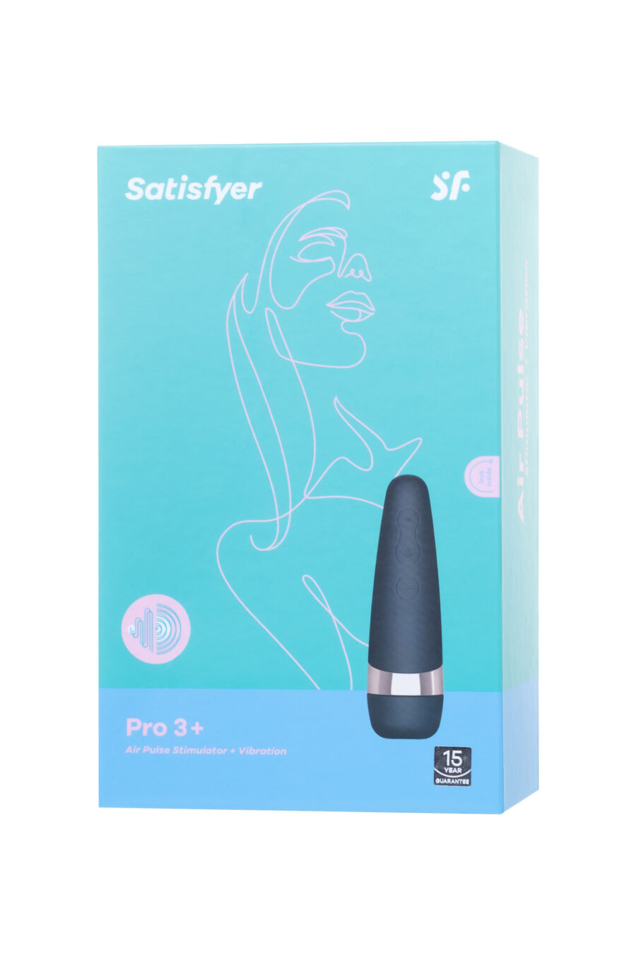 Satisfyer PRO 3 Vakum Dalgası Temassız Klitoral Stimülatör Titreşim, Silikon, Siyah, 14 cm