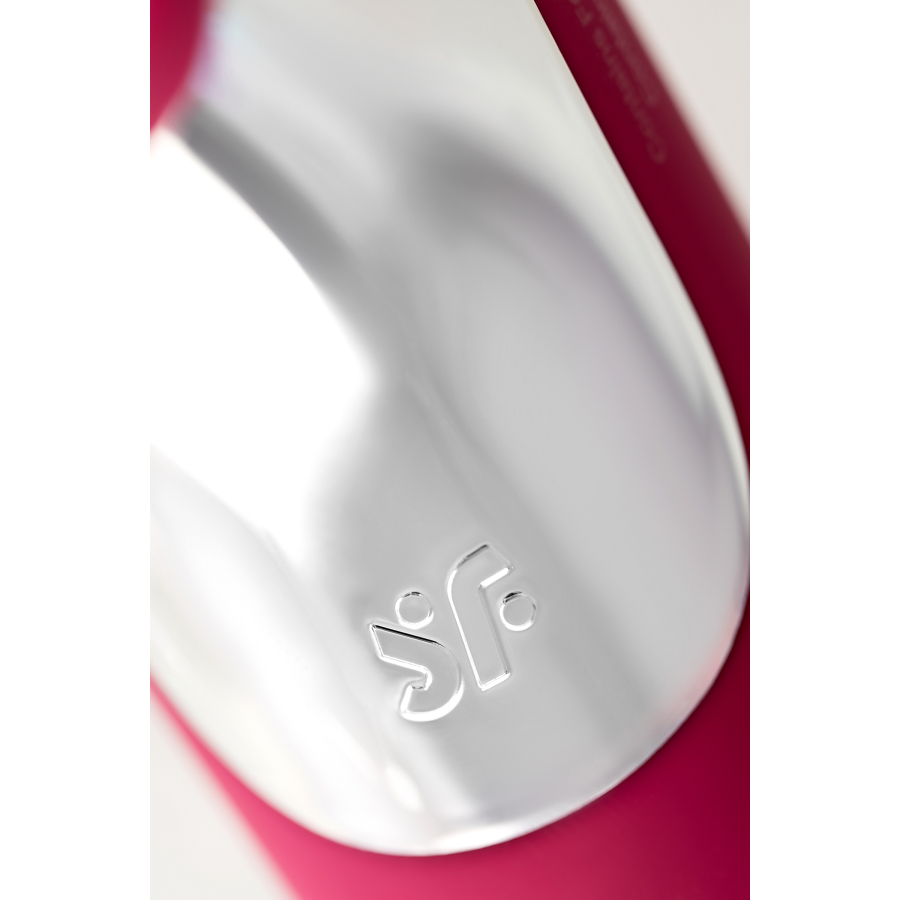 Satisfyer dual love pink vakum klitoral uyarıcı vibratör, silikon, kırmızı, 16 cm