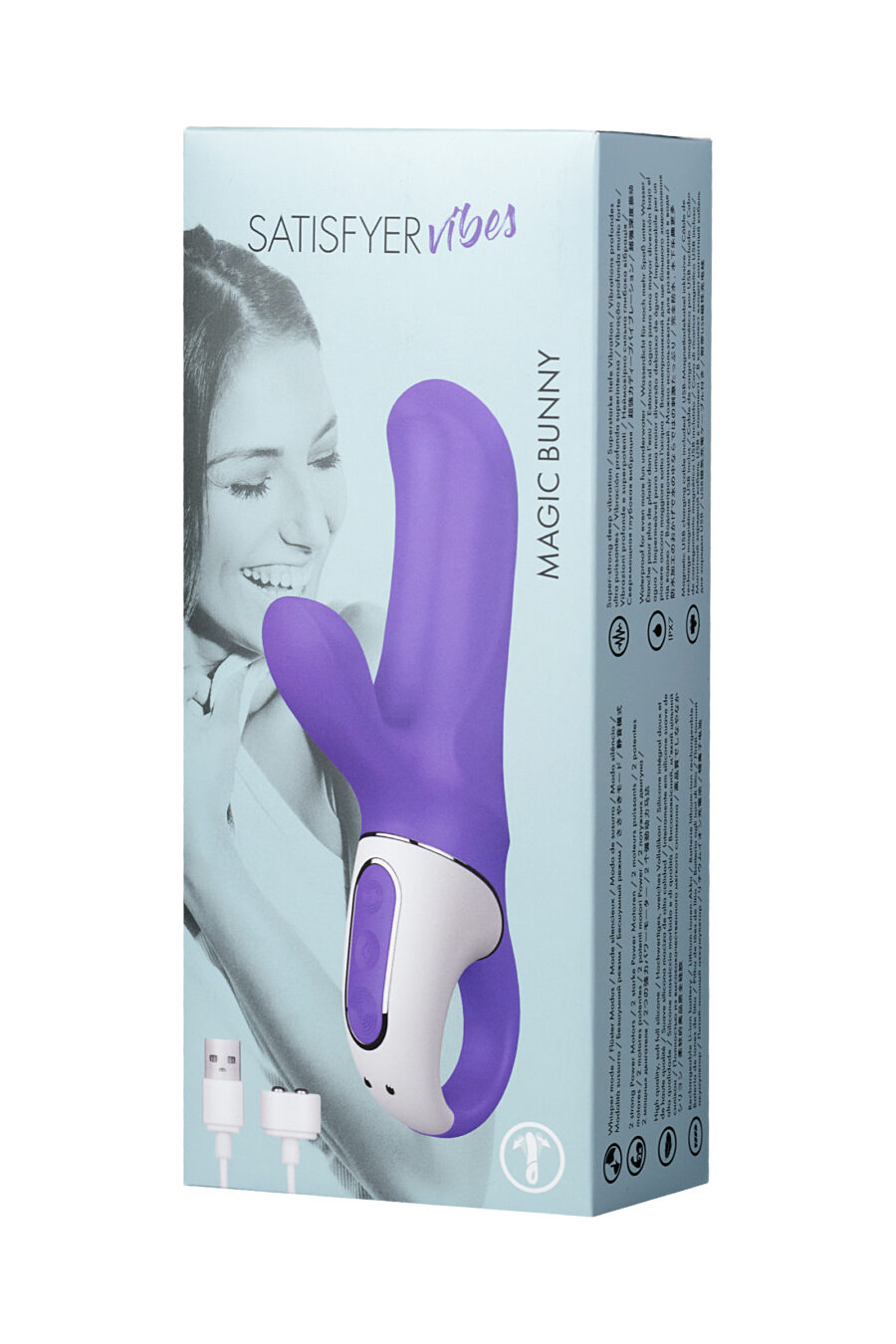 Satisfyer Magic Bunny Gerçekçi olmayan Vibratörü, Silikon, Mor, 17,7 cm