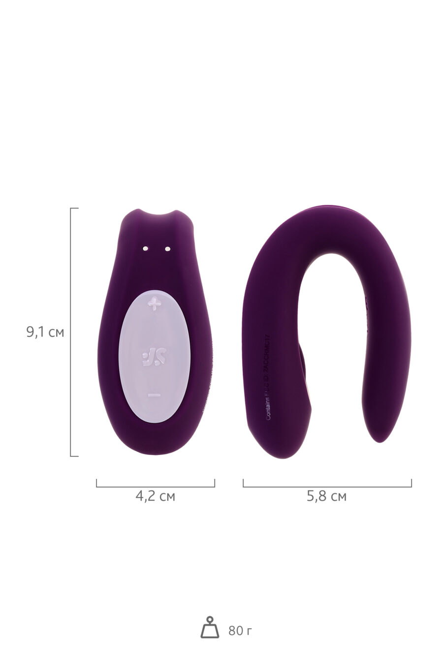 Satisfyer Double Joy Connect App Violet Çiftler İçin Vibratör, silikon, mor, 18 cm