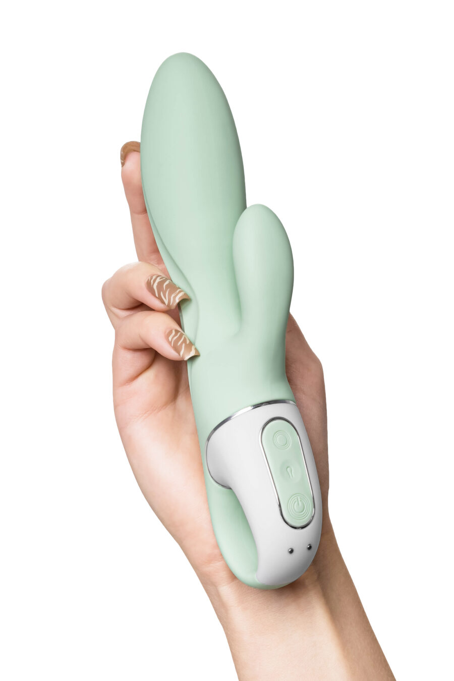 Satisfyer Air Pump Banny 5 Anal Vibratör, Silikon, yeşil, 15 cm