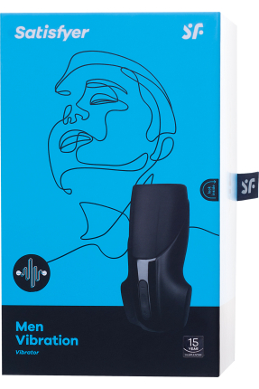 Satisfyer Men Vibration Masturbator, Silikon, Siyah, 14,5 cm