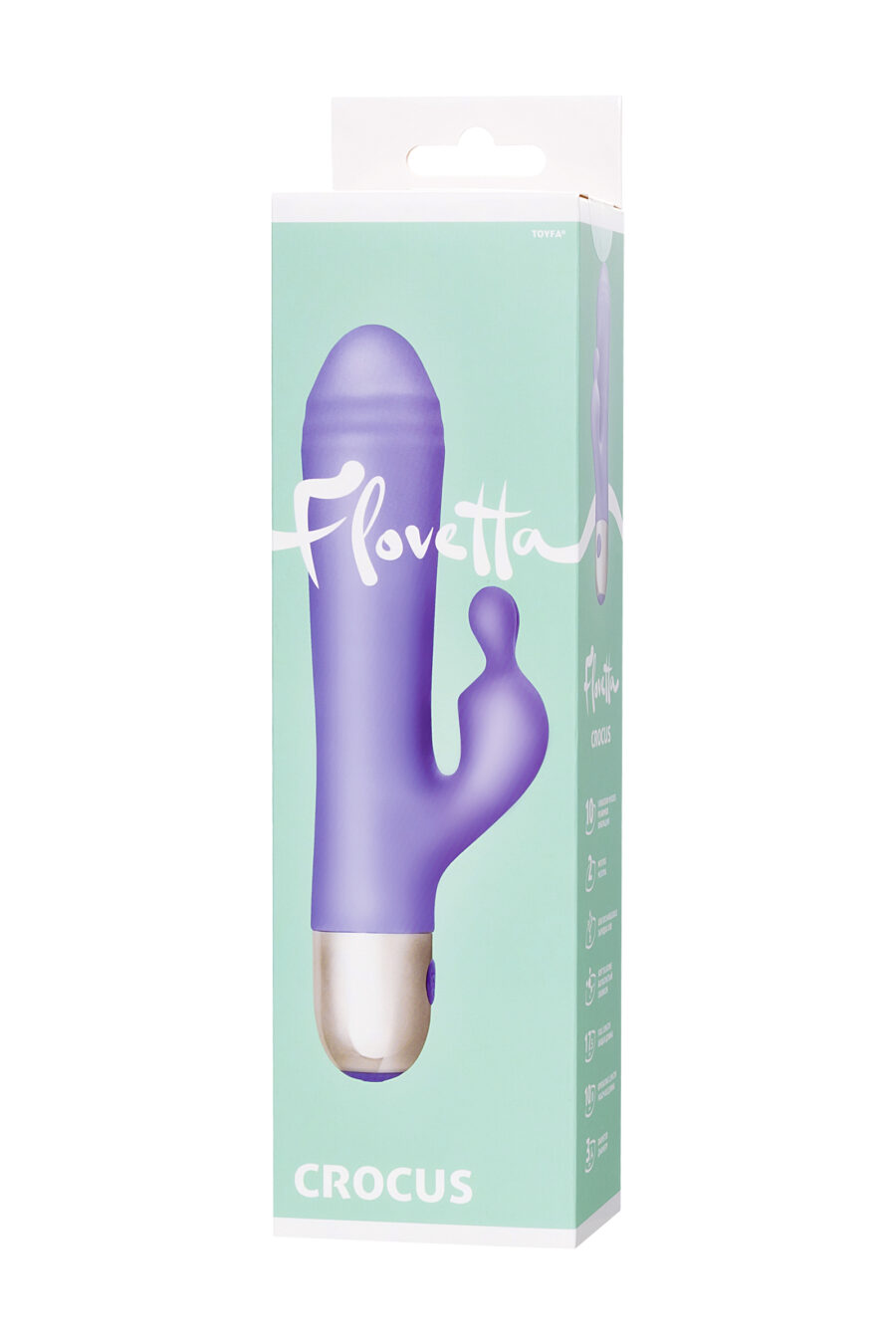 Flovetta by Toyfa Crocus Klitoral Stimülasyonlu Vibratör, Silikon, mor, 17,5 cm