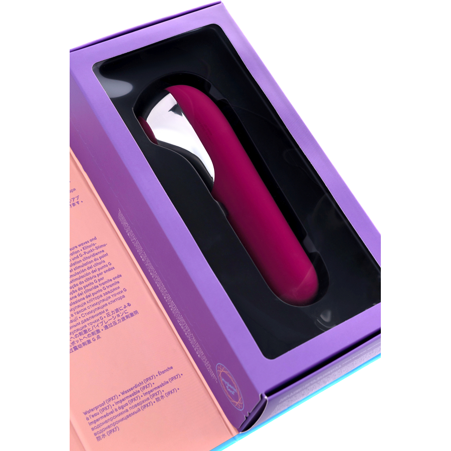 Satisfyer dual love pink vakum klitoral uyarıcı vibratör, silikon, kırmızı, 16 cm