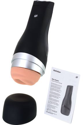 Satisfyer Men Classic Masturbator gerçekçi Olmayan, TPE, gümüş, 25,4 cm