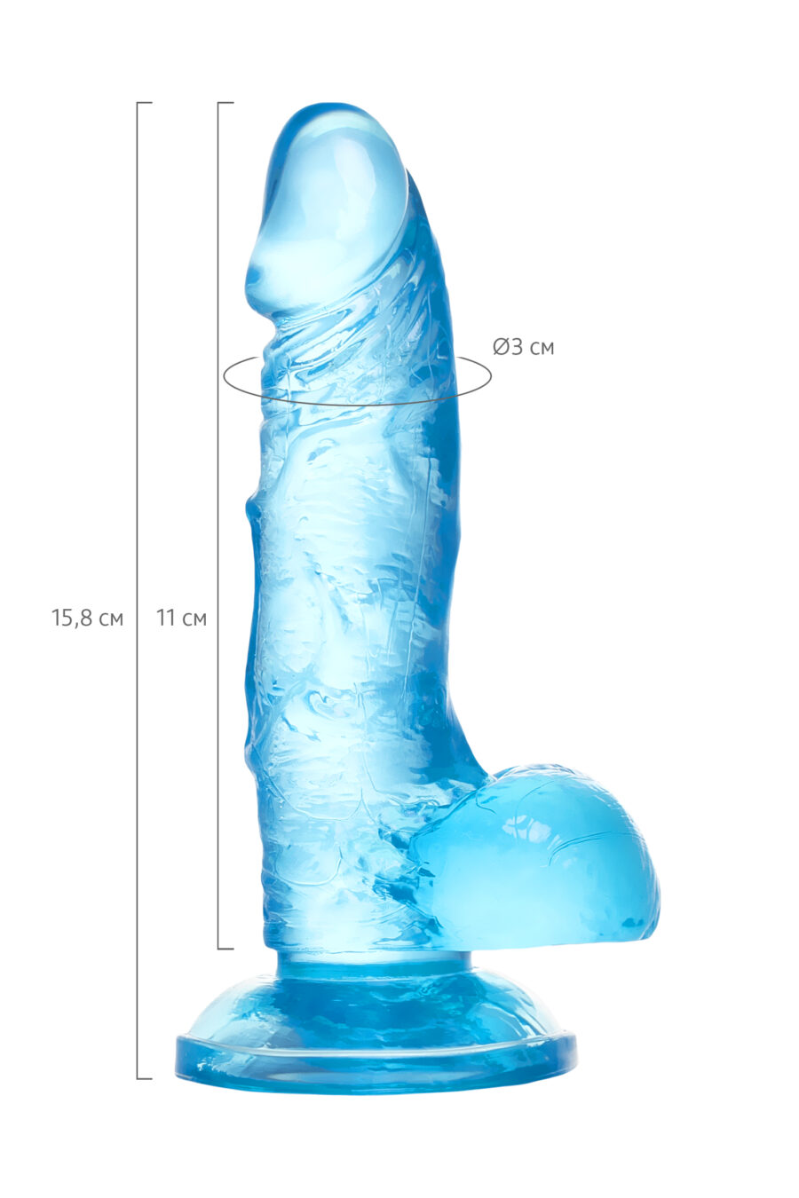 INDY Jel Dildo, 15,8 cm