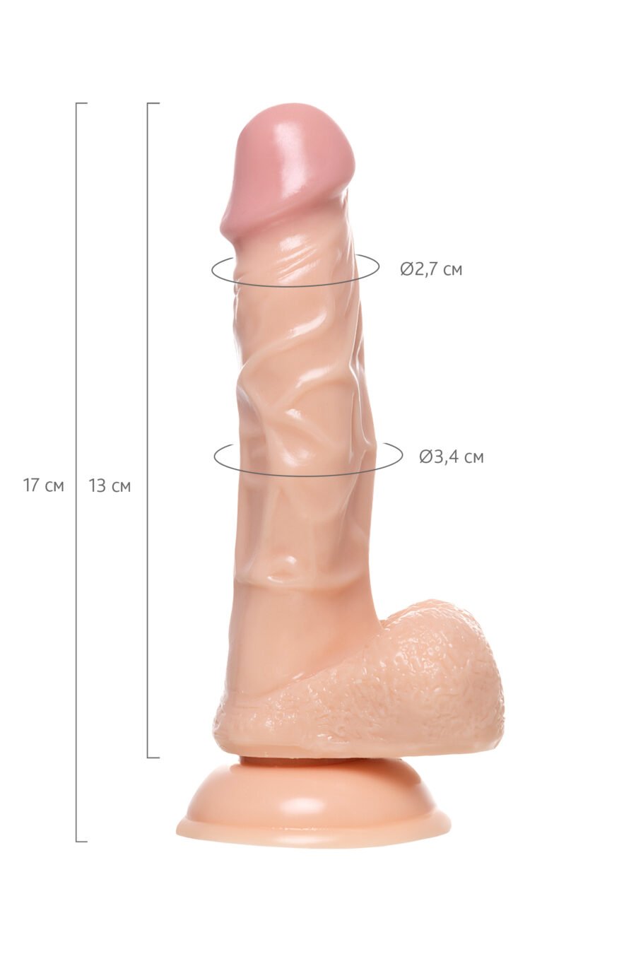 Gerçekçi Dildo Kirc, 17 cm