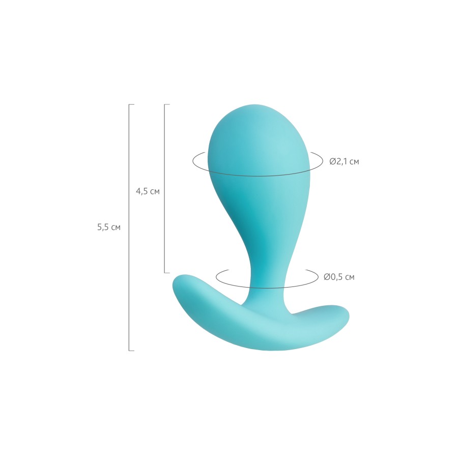 ToDo by Toyfa Blob Anal Plug, silikon, mavi, 5,5 cm, Ø 2,1 cm