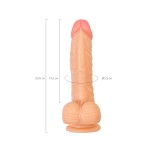 Gerçekçi Yapay Penis, PVC, 20 cm