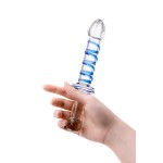 Çift taraflı cam Dildo, 22,5 cm