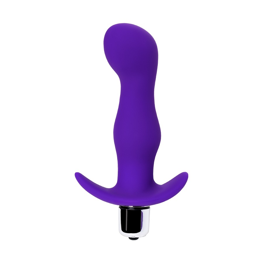 Titreşimli Anal Plug, Kamet, Silikon, Mor, 12,9 cm