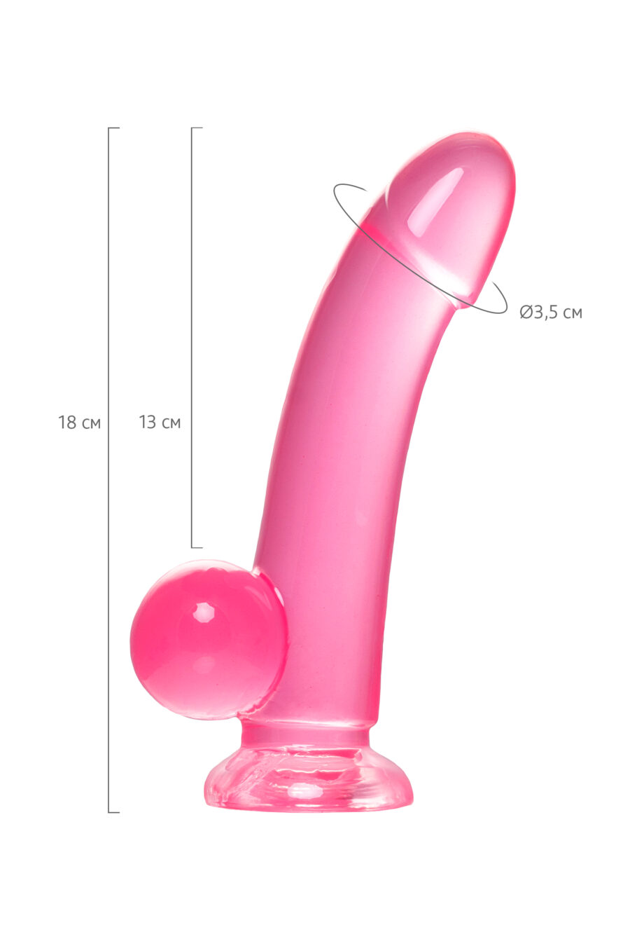 Gerçekçi yapay penis Fush, 18 cm