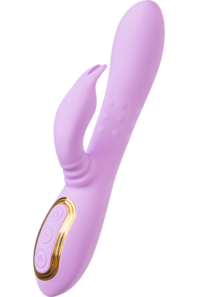 JOS Jammy Silikon Mor 22.5 cm Dönen Klitoral Stimülatörü Titreşimli Silindir