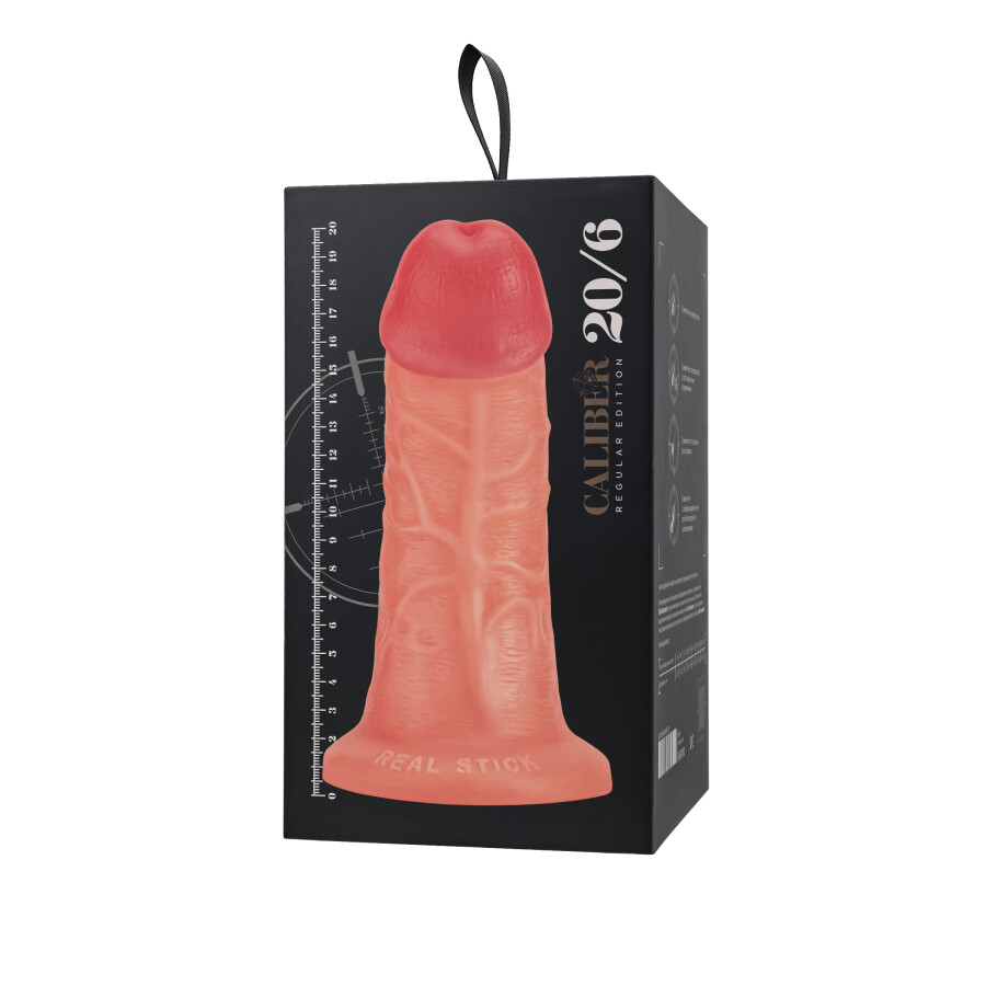 Gerçekçi yapay penis, RealStick CALIBER, 20 cm, Ø6