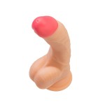 Gerçekçi Yapay Penis, PVC, 18 cm