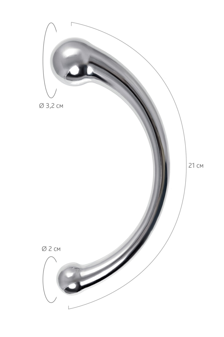 metal yapay penis, 21 cm