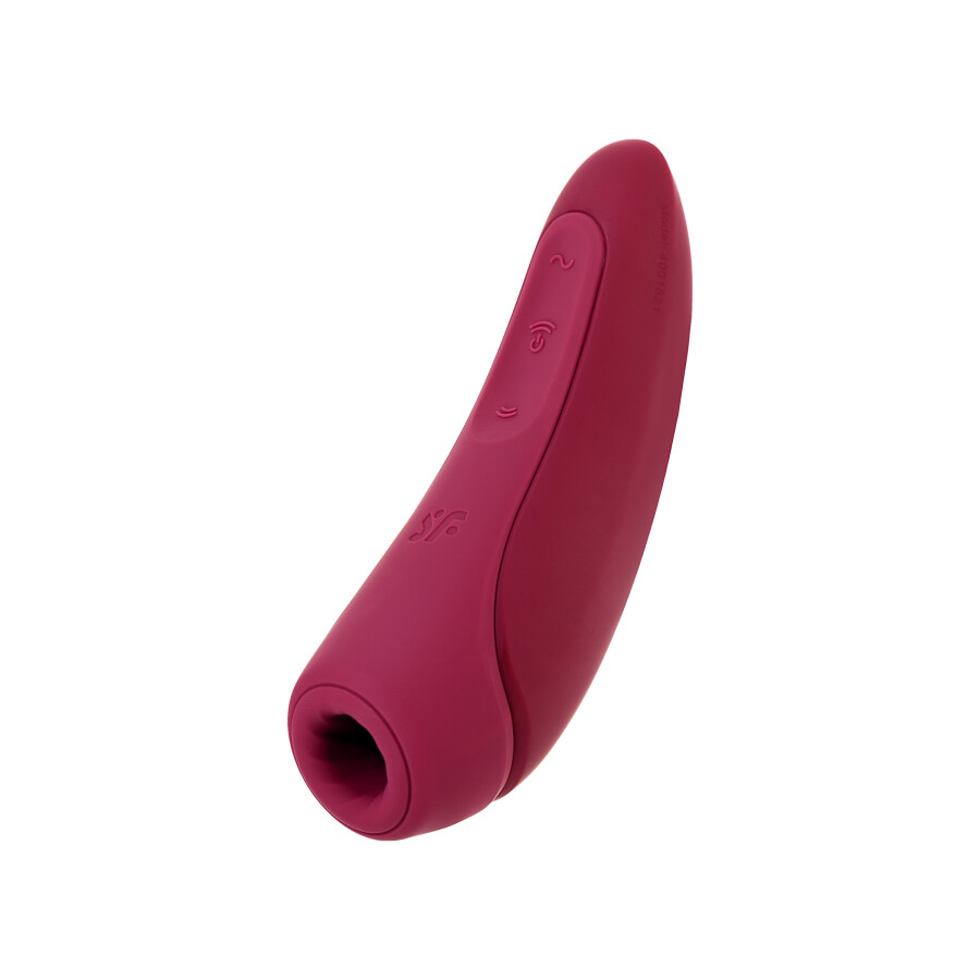 Satisfyer Curvy 1 Connect App Vakum Dalgası Klitoris Vibratörü, silikon, kırmızı, 14,3 cm