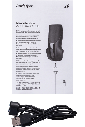 Satisfyer Men Vibration Masturbator, Silikon, Siyah, 14,5 cm