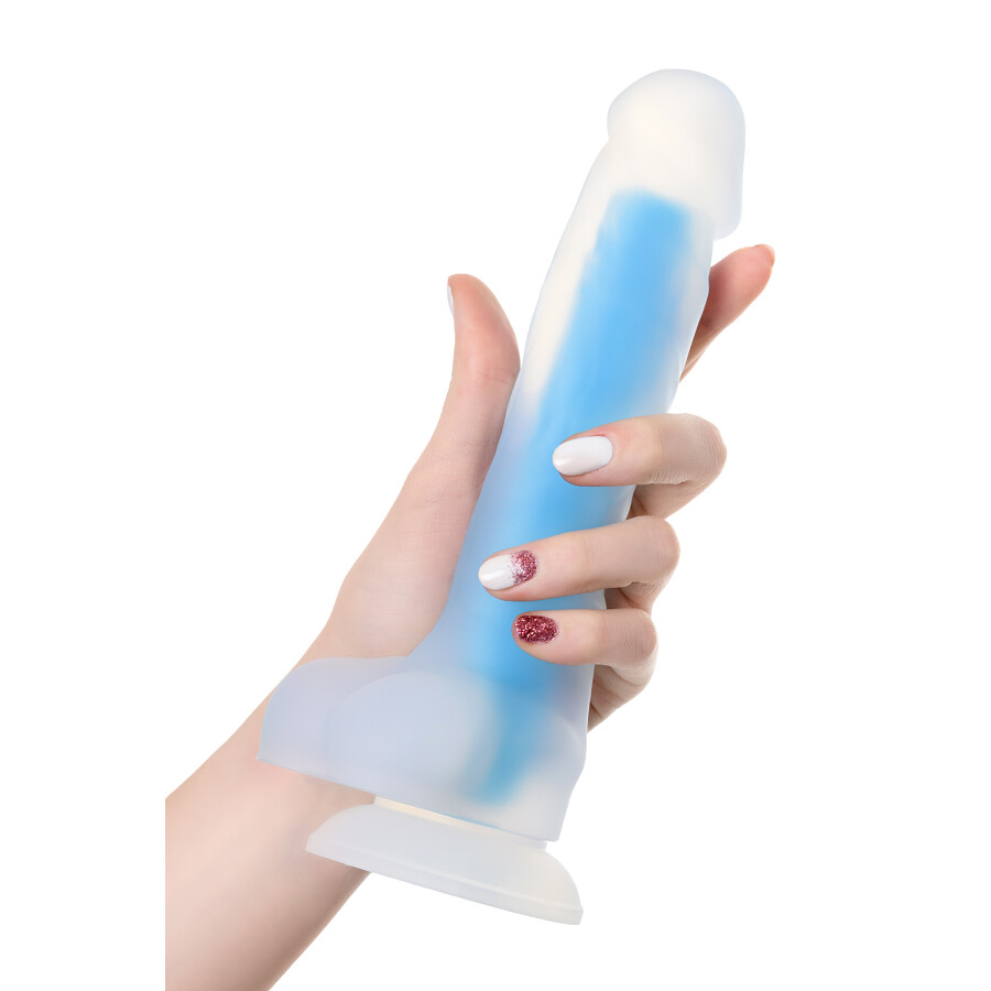 Bruce Glow Gece Parlayan Dildo, 22 cm