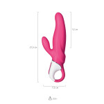 Satisfyer Mr.Rabbit Vibratör, silikon, kırmızı, 22,1 cm