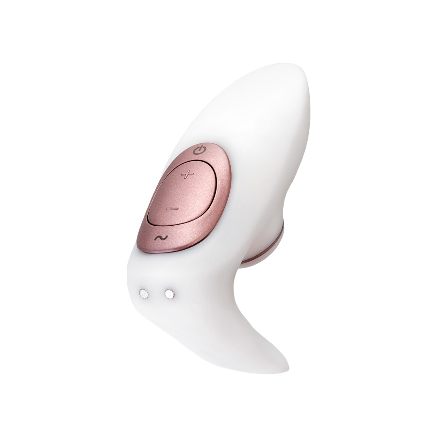 Satisfyer Pro 4 Couples Çiftler İçin Vakum Dalgalı Vibratör, silikon, beyaz, 19,5 cm