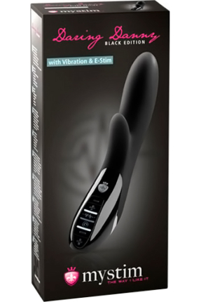 Mystim Daring Danny Elektro Stimülasyonlu Vibratör, Silikon, Siyah, 27 cm