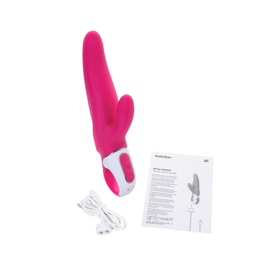 Satisfyer Mr.Rabbit Vibratör, silikon, kırmızı, 22,1 cm