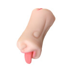 Juicy Pussy by TOYFA Masturbator Realistik, Fruity Tongue, Ağız ve Vajina, TPE, Ten,19 cm