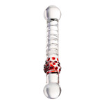 Çift Taraflı Cam Dildo, 22 cm