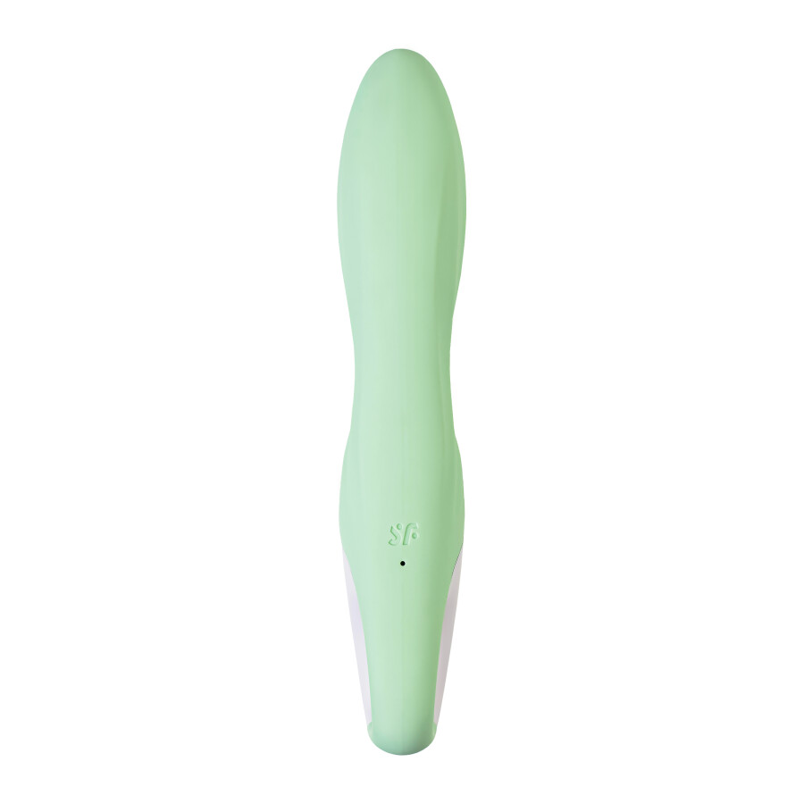 Satisfyer Air Pump Banny 5 Anal Vibratör, Silikon, yeşil, 15 cm