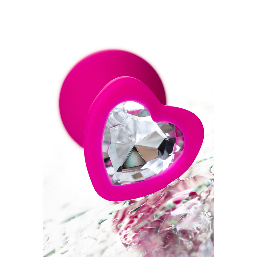 Diamond Heart Anal Plug, 8 cm