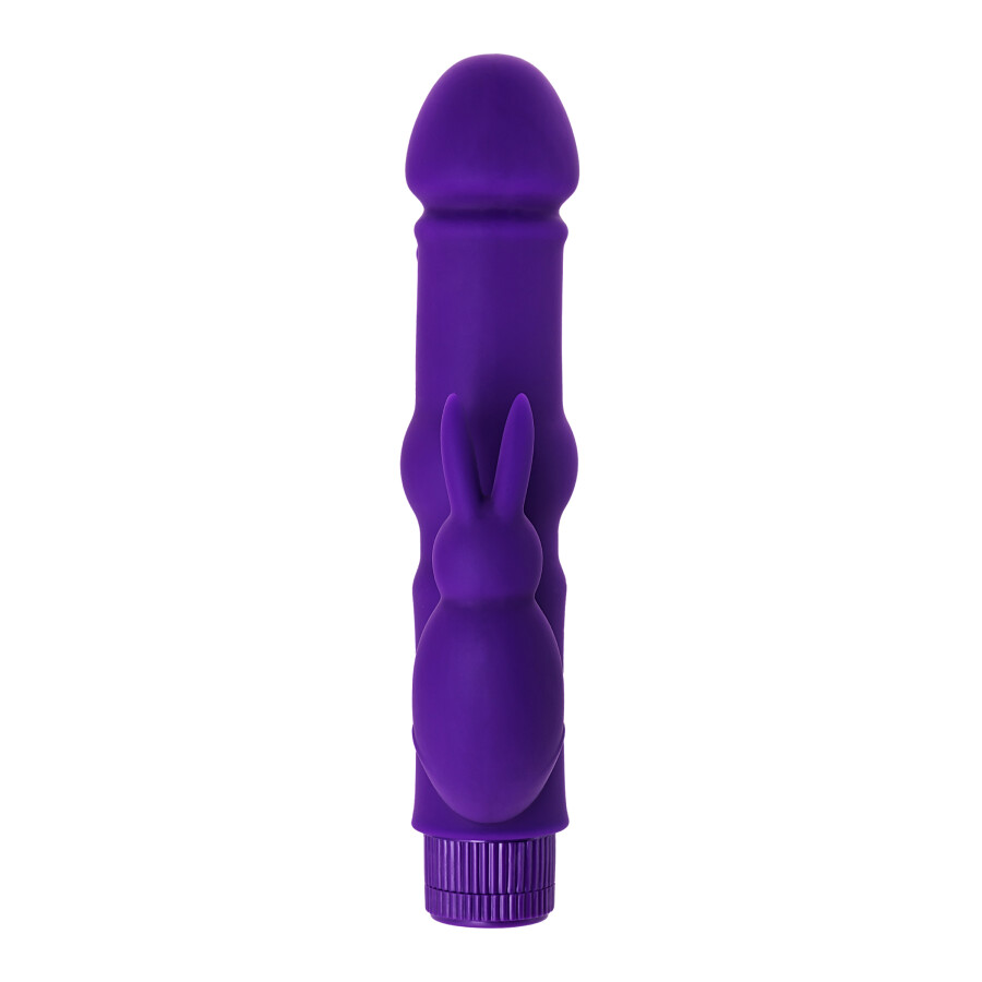 Vibrator, silicone, purple, 18 cm