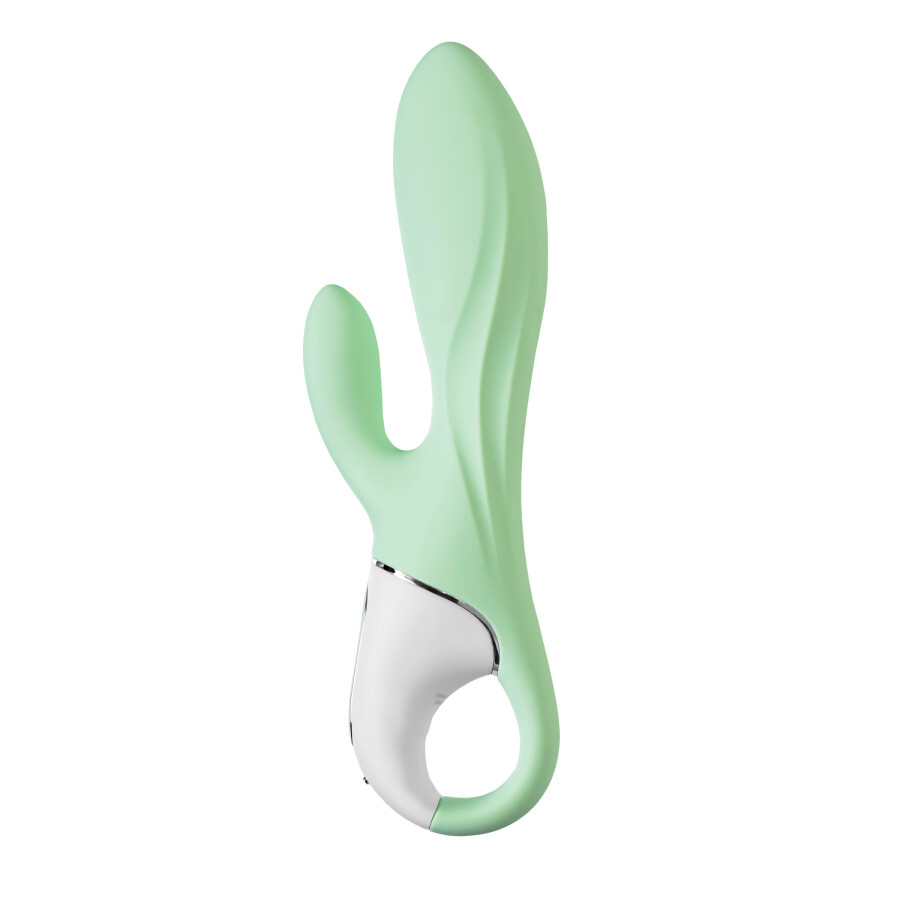 Satisfyer Air Pump Banny 5 Anal Vibratör, Silikon, yeşil, 15 cm