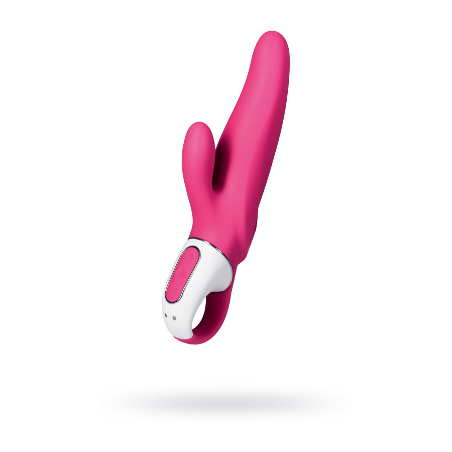 Satisfyer Mr.Rabbit Vibratör, silikon, kırmızı, 22,1 cm