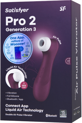 Satisfyer Pro 2 Gen 3 With Liquid Air Technology + Mobile App Vakum Klitoris Vibratör