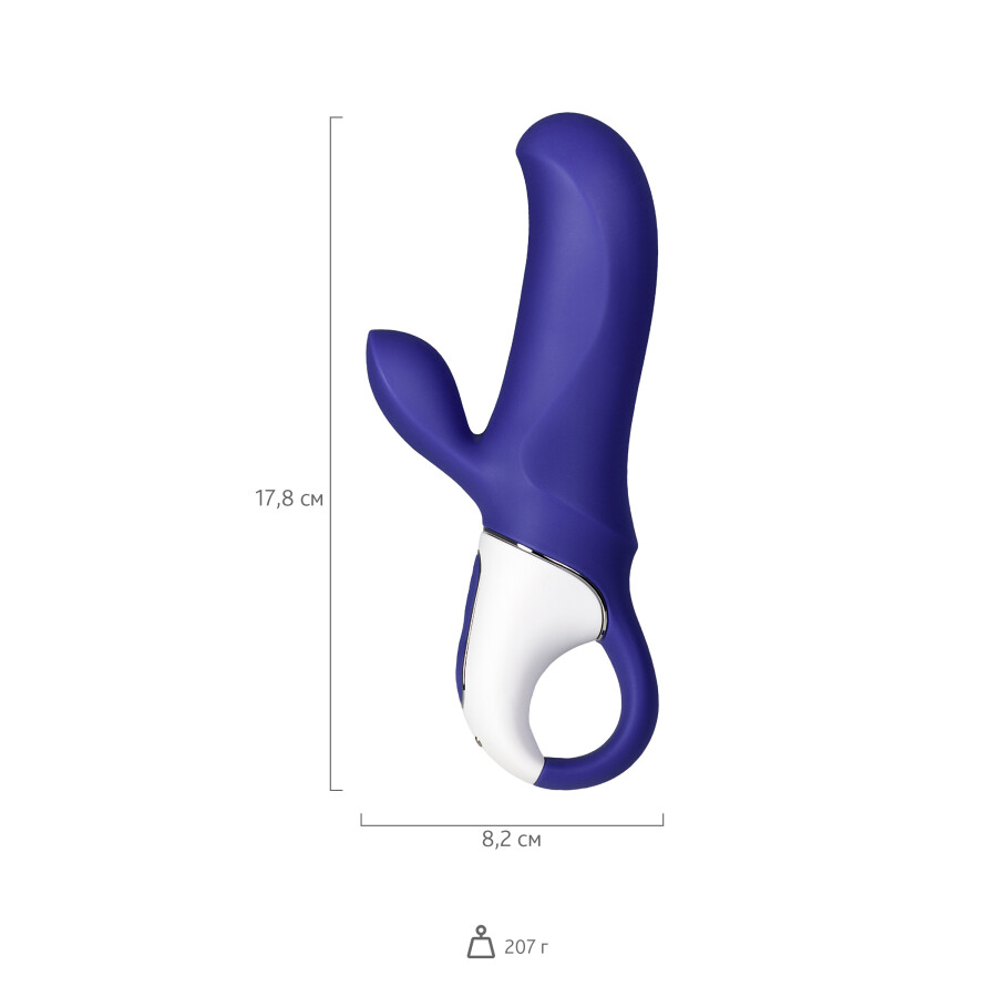 Satisfyer Magic Bunny Gerçekçi olmayan Vibratörü, Silikon, Mor, 17,7 cm