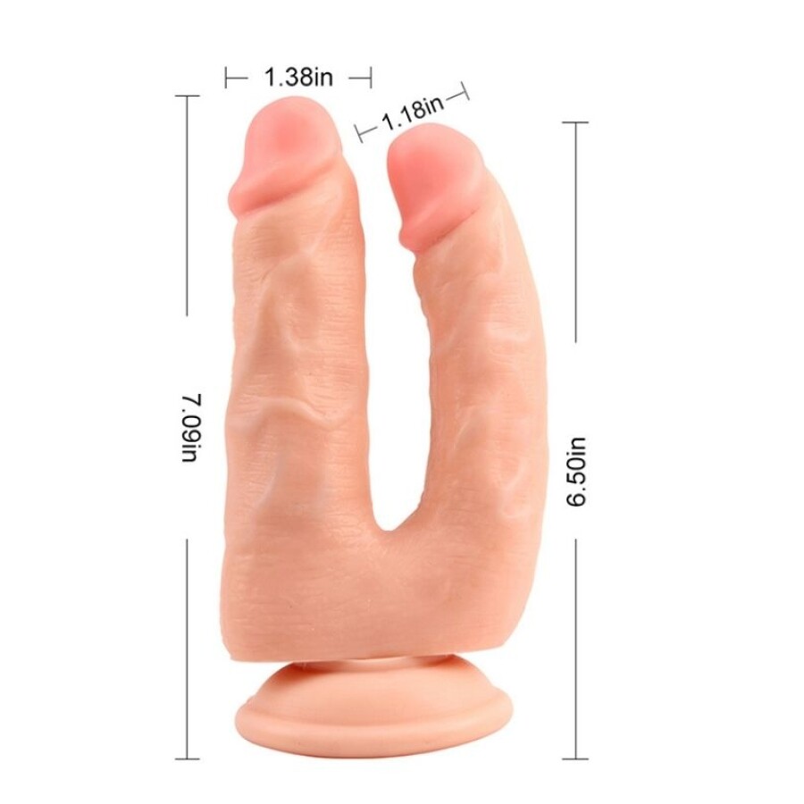 Bromeo Çiftli Kıkırdaklı Gerçekçi Dildo