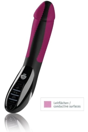 Mystim Tickling Truman Elektro Stimülasyonlu Vibratör, Silikon, Siyah, 27cm