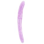 Hi-Rubber Şeffaf Jel Çift Taraflı Dildo – 45cm Mor