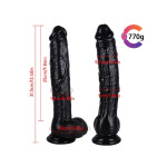 Noctis 31,5cm Siyah Realistik Dildo