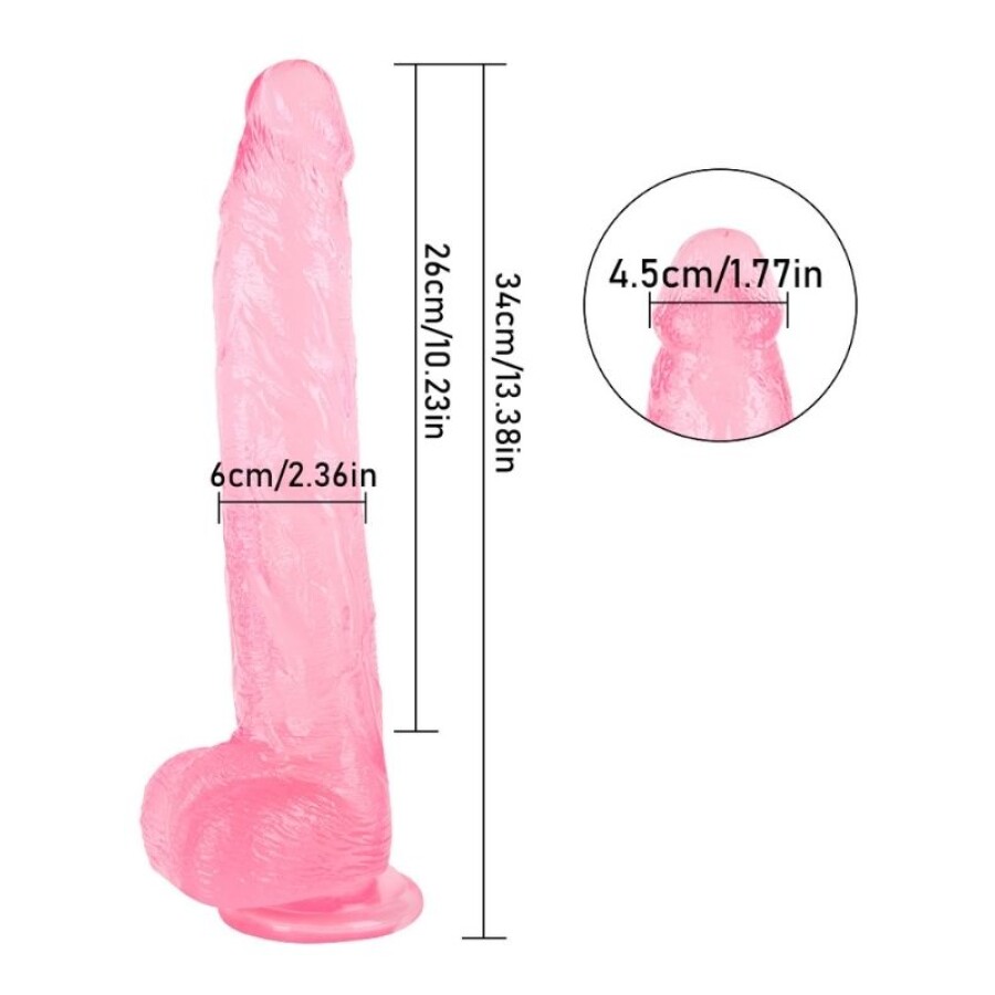 Noctis 33cm Pembe Realistik Dildo No:154