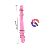 Noctis 46cm Pembe Çift Taraflı Dildo No:88