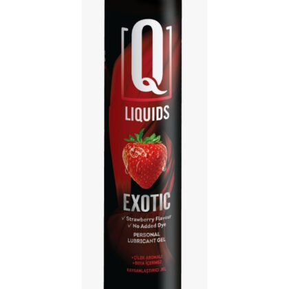 Q Liquids Exotic Çilek Aromalı 125 ML Su Bazlı Kayganlaştırı Jel