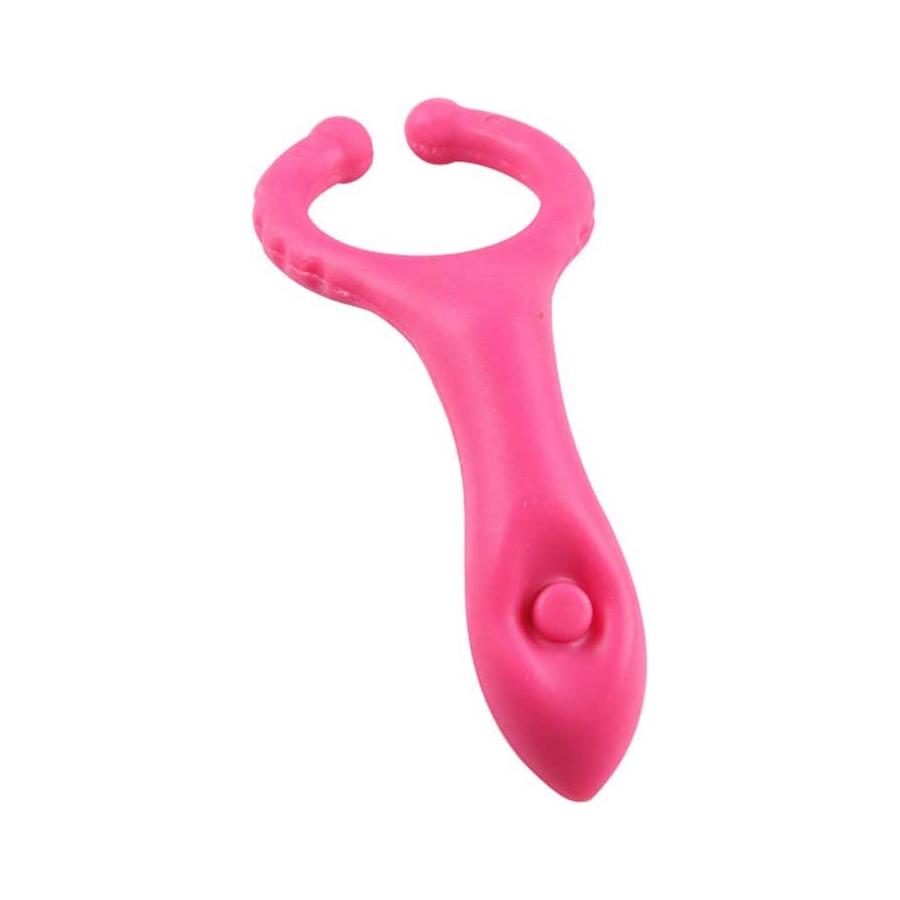 Testis Uyarıcılı Titreşimli Penis Halkası Pembe