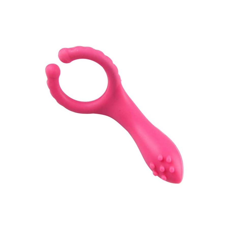 Testis Uyarıcılı Titreşimli Penis Halkası Pembe