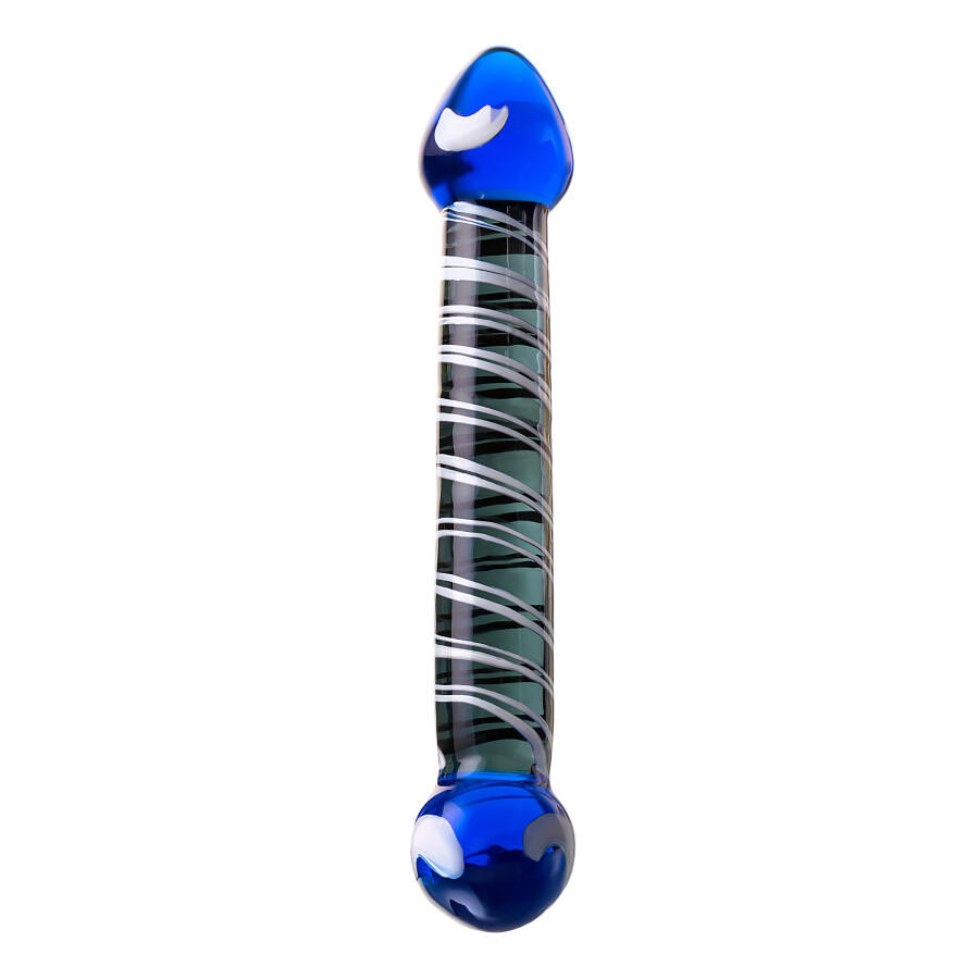 Çift Taraflı Cam Dildo, 21 cm