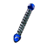 Çift Taraflı Cam Dildo, 21 cm