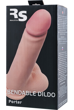 RealStick Elite Porter gerçekçi Yapay penis, TPR, çıplak, 23,5 cm