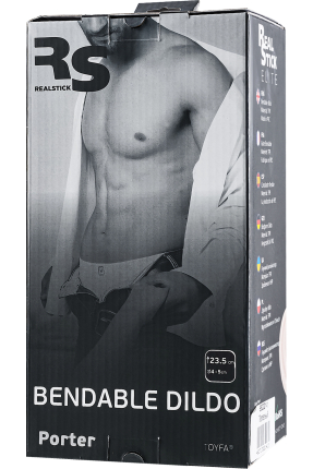 RealStick Elite Porter gerçekçi Yapay penis, TPR, çıplak, 23,5 cm